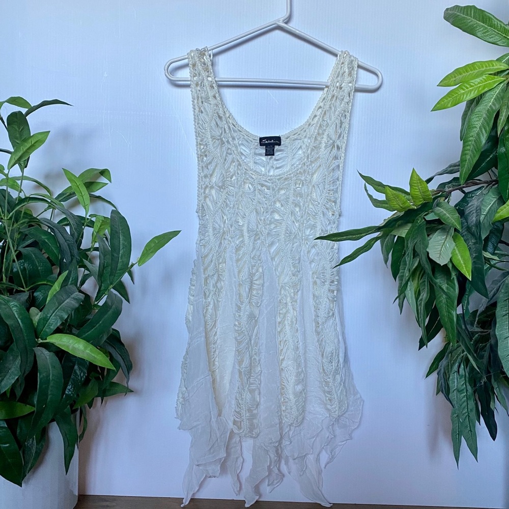 🌸 2 FOR 30 🌸 - White Beach Cover Up Tank